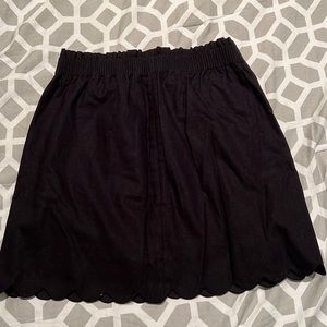 J.Crew Scalloped Hem Skirt in black
